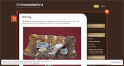 Desktop Screenshot of followustobolivia.wordpress.com