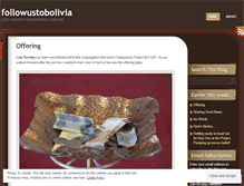 Tablet Screenshot of followustobolivia.wordpress.com