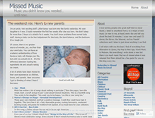 Tablet Screenshot of missedmusic.wordpress.com