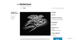 Desktop Screenshot of bioinspiredarchitecture.wordpress.com