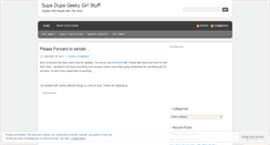 Desktop Screenshot of geekygirlfun.wordpress.com