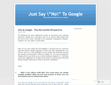 Tablet Screenshot of no2google.wordpress.com