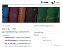 Tablet Screenshot of becominglast.wordpress.com