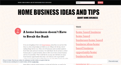 Desktop Screenshot of homebusinessworks.wordpress.com