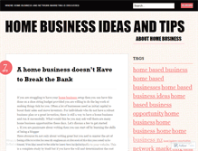 Tablet Screenshot of homebusinessworks.wordpress.com
