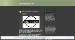 Desktop Screenshot of mindthegapproductions.wordpress.com