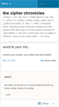 Mobile Screenshot of cipherchronicles.wordpress.com