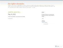 Tablet Screenshot of cipherchronicles.wordpress.com