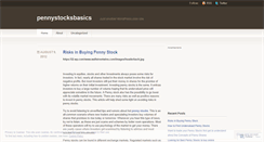 Desktop Screenshot of pennystocksbasics.wordpress.com