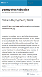 Mobile Screenshot of pennystocksbasics.wordpress.com