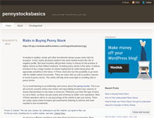 Tablet Screenshot of pennystocksbasics.wordpress.com