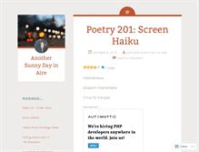 Tablet Screenshot of anothersunnydayinaire.wordpress.com