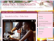 Tablet Screenshot of ambitiousthoughts.wordpress.com