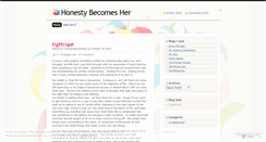 Desktop Screenshot of honestybecomesher.wordpress.com