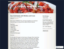 Tablet Screenshot of cookingwithmrsasbury.wordpress.com