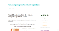 Desktop Screenshot of 17caramenghilangkankeputihan.wordpress.com