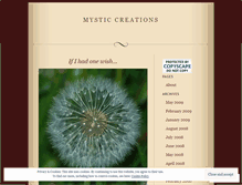 Tablet Screenshot of mysticcreations.wordpress.com