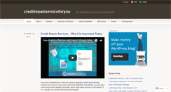 Desktop Screenshot of creditrepairserviceforyou.wordpress.com
