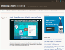 Tablet Screenshot of creditrepairserviceforyou.wordpress.com