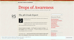 Desktop Screenshot of dropsofawareness.wordpress.com