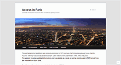 Desktop Screenshot of accessinparis.wordpress.com