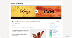 Desktop Screenshot of boozeorbacon.wordpress.com