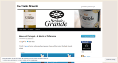 Desktop Screenshot of herdadegrande.wordpress.com