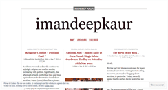 Desktop Screenshot of imandeepkaur.wordpress.com