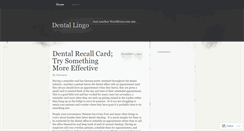 Desktop Screenshot of dentalingo.wordpress.com