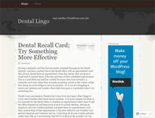 Tablet Screenshot of dentalingo.wordpress.com