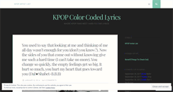 Desktop Screenshot of kpopcolorcodedlyrics.wordpress.com
