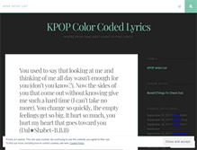 Tablet Screenshot of kpopcolorcodedlyrics.wordpress.com