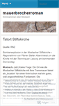 Mobile Screenshot of mauerbrecherroman.wordpress.com