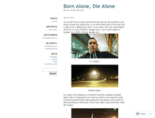 Tablet Screenshot of bornalonediealone.wordpress.com