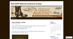 Desktop Screenshot of 2010natpconference.wordpress.com