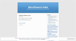 Desktop Screenshot of indiamicrofinance.wordpress.com