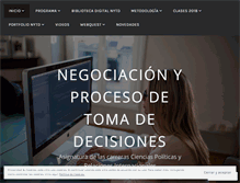 Tablet Screenshot of negociacionytomadedecisiones.wordpress.com