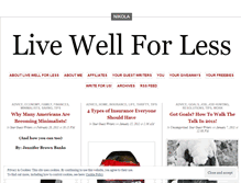 Tablet Screenshot of livewellforless.wordpress.com