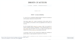 Desktop Screenshot of droitsdauteur.wordpress.com