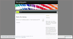 Desktop Screenshot of neophilosophy.wordpress.com