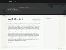 Tablet Screenshot of laurennje.wordpress.com