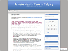 Tablet Screenshot of calgaryprivatehealthcare.wordpress.com