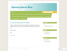 Tablet Screenshot of openingspaces.wordpress.com