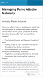 Mobile Screenshot of managingpanicattacksnaturally.wordpress.com