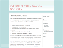 Tablet Screenshot of managingpanicattacksnaturally.wordpress.com