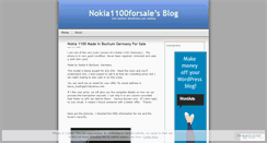 Desktop Screenshot of nokia1100forsale.wordpress.com