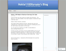 Tablet Screenshot of nokia1100forsale.wordpress.com