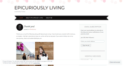 Desktop Screenshot of epicuriouslyliving.wordpress.com