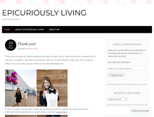 Tablet Screenshot of epicuriouslyliving.wordpress.com