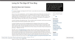 Desktop Screenshot of livingontheedgeoftime.wordpress.com